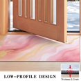 thumbnail image 3 of Pink and Gold Marble Pattern Washable Non Slip Indoor Door Mat, Decorative Entry Rug for Entrance, Bedroom, Kitchen, Bathroom, 17"x30", 3 of 6