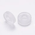 thumbnail image 2 of 20pcs Comfort PET Plastic Pads for Clip on Earrings Anti-Pain Clip on Earring Cushion Clear 7x7x2mm Hole: 2mm, 2 of 5