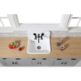 thumbnail image 2 of Kingston Brass GKTA2420198 Arcticstone 24-Inch Solid Surface White Stone Single Bowl Top-Mount Kitchen Sink with Backsplash and Strainer in Matte White, 2 of 8