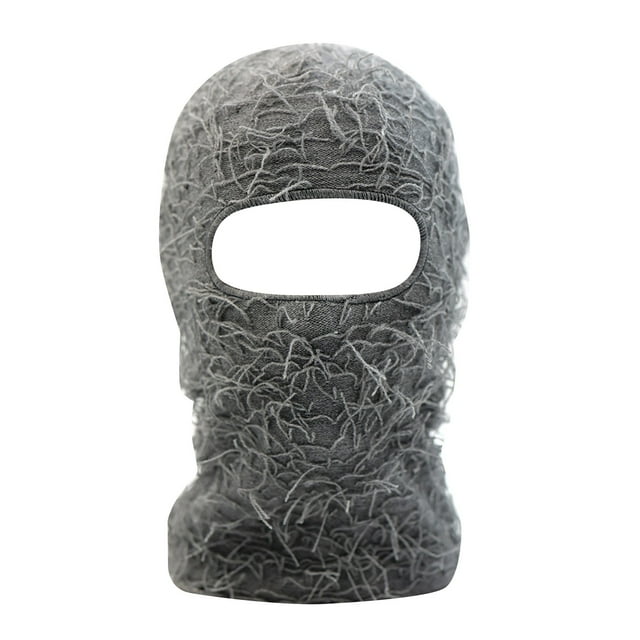 Up To $10 Mask Gray Halloween Single Hole Knit Funny Acrylic Wool Face Warm Hat