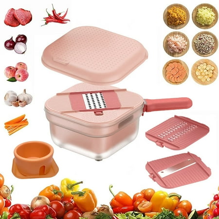 

KLZO Professional Vegetable Chopper - Adjustable Cutter and Bowl for Multifunctional Slicing