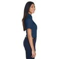 thumbnail image 3 of Harriton M500SW Women's Easy Blend™ Short Sleeve Twill Dress Shirt with Stain-Release-Navy-3XL, 3 of 3