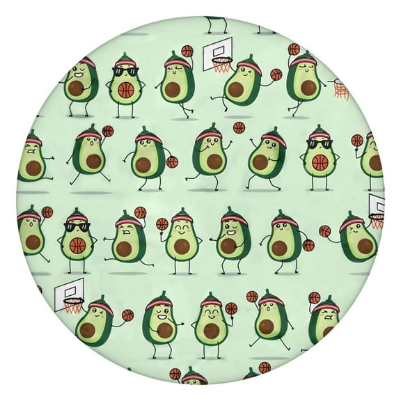 Avocado Pattern Tablecloth Cute Green Fruit Print Kawaii Aesthetic Healthy Food Decor