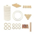 thumbnail image 1 of GUOOL 3mm Macrame Cord Natural Macrame Rope Macrame Wall Hanging Kit with Wood Beads, 85 Pieces, 1 of 9