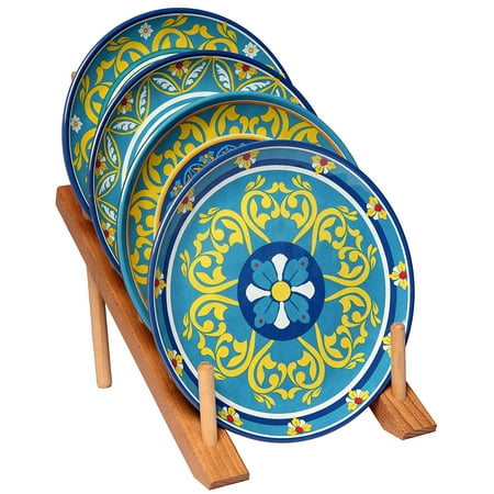 Melange Gardens Of Italy 6 Piece Melamine Dinner Plate Set Walmart Com Walmart Com