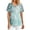 01-Cyan, variant on Plus Size Scrubs for Women Stretch,Scrub Tops Womens with Pocket - Antimicrobial Short Sleeve Medical Uniform Top for Clinics - Pink - S