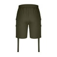thumbnail image 6 of YLSDY Mens-Cargo-Hiking-Shorts Tactical Fashion Summer Zip Multi-Pocket Hiking Short Drawstring Waist Travel Athletic Short Army Green XL, 6 of 6