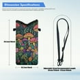 thumbnail image 7 of SEANATIVE Men Women Cross Body Phone Purse Neoprene Mobile Phone Bag with Adjustable Strap Lightweight Mini Smartphone Purse Travel Essentials for Phone, Keys, Small Wallet, Mushroom Leaf Flower, 7 of 7