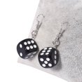 thumbnail image 1 of Dice Earrings Creative Punk Style Acrylic Dangle Earrings Drop Earrings for Girl, 1 of 10