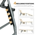 thumbnail image 5 of Patiojoy 4-Level Oversize Folding Chaise Lounge Adjustable Outdoor Beach with Removable Cushion Beige, 5 of 8