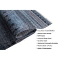 thumbnail image 4 of HR - 5x7 Rug Moroccan Pattern Anker Design Area Rugs Denim Blue Black Color, 4 of 11