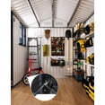thumbnail image 3 of 6x8 ft Outdoor Metal Storage Shed, Galvanized Steel Garden Shed with Lockable Doors and Windows, Weatherproof Storage Building for Backyard Patio Lawn Poolside, Gray, 3 of 6