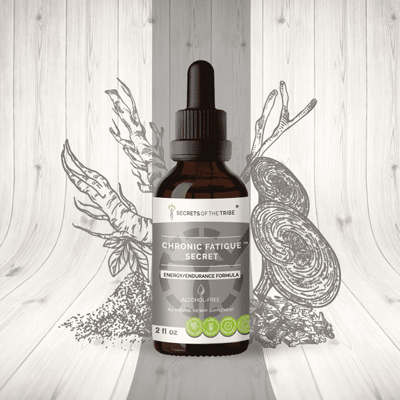 Secrets Of The Tribe Chronic Fatigue Secret Blend Tincture Dietary Supplement, Natural Extract, Made from Korean Red Ginseng, Rhodiola, Reishi Mushroom, Rehmannia, Ashwagandha, Echinacea 2 oz