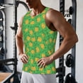 thumbnail image 5 of Balery Pumpkin Leaves Pattern Men's Workout Tank Top Gym Muscle Tee Fitness Bodybuilding Sleeveless T Shirt Quick Dry Fit Muscle Tank Top Slim-Fit Tank-XX-Large, 5 of 7