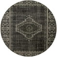 thumbnail image 1 of Ahgly Company Machine Washable Indoor Round Industrial Modern Midnight Gray Area Rugs, 3' Round, 1 of 7