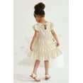 thumbnail image 3 of Tiny Cutey Toddler Baby Girl Dress Summer Ruffle Sleeve Solid Beach Boho Dresses Sundress Clothes for 5-6T, 3 of 7