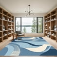 thumbnail image 2 of ODIKA 6'x9' Machine Washable Non-Slip Area Rug, Abstract Navy High Traffic Rug with Pad, Blue, 1053522, 2 of 8
