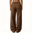 thumbnail image 3 of Hsovts Womens Straight Leg Sweatpants Casual Drawstring Lounge Pants with Pockets Elastic Waist Relaxed Fit Animal Print Brown L, 3 of 7