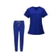 thumbnail image 1 of Uniformes Scrub Set enfermera Top pantalones ropa de trabajo femenina para salón de belleza SPA Azul Real L Yuyangstore Uniforme de enfermera, 1 of 8