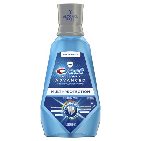 Crest Pro-Health Advanced Mouthwash, Alcohol Free, Multi-Protection, Fresh Mint, 1 L (33.8 fl (Best Whitening Mouthwash Uk)