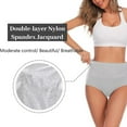 thumbnail image 2 of Hbhpov Women High Waist Briefs Strechy Cotton Underwear, 6 Pack, Size S-3XL, 2 of 6