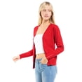 thumbnail image 6 of Made by Olivia Women's Classic Button Down Long Sleeve V-Neck Soft Knit Sweater Cardigan, 6 of 7