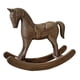 thumbnail image 4 of Estatua de caballo mecedor, figura decorativa de madera, adorno de escritorio para la oficina y la vida. Marrón, 4 of 9