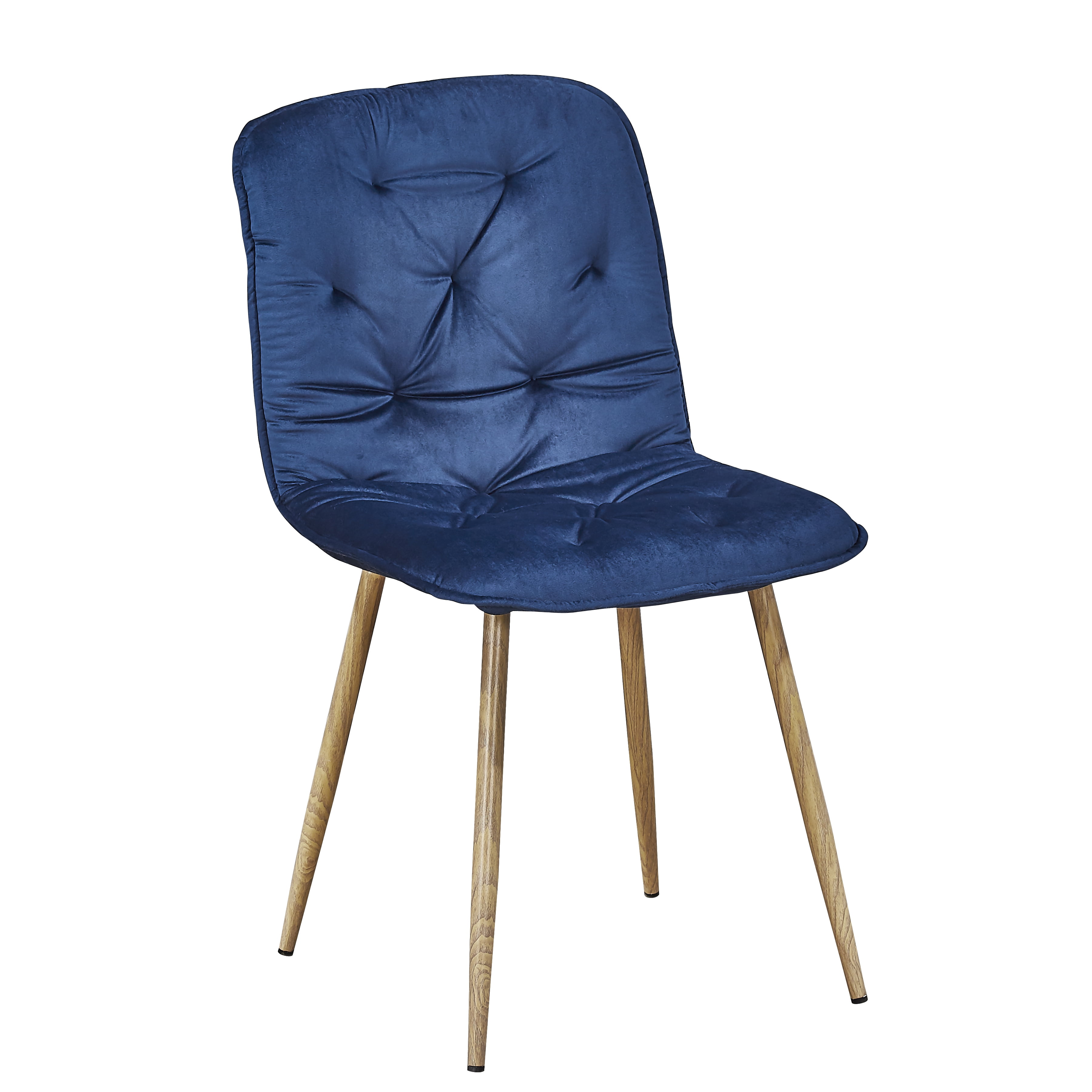 Kepooman Modern Mid Century Upholstered Dinning Chairs, Set of 4, Blue Kepooman Modern Mid Century Upholstered Dinning Chairs, Set of 4, Blue
