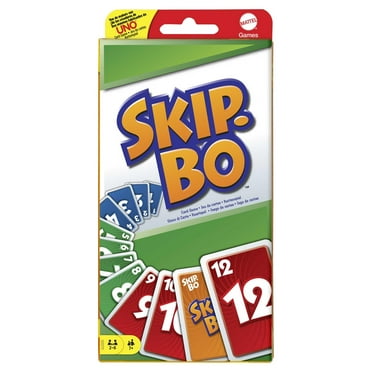 Mattel Games, Skip-BO Card Games for Ages  7, Card sequencying Family Game from UNO Creators, 52370, Display C49