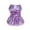Purple, variant on Pet Princess Dress - Polyester Fabric, Vibrant Colors, Striped Print - for Small Dogs' Spring/Summer Outings