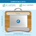 thumbnail image 3 of LapGear Memory Foam Lap Desk w/ Wrist Rest, Fits 15.6" Laptop, White Oak Woodgrain, 3 of 6