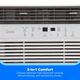 thumbnail image 4 of Midea 10,000 BTU Window Air Conditioner, Comfortsense Remote, Wi-Fi and Alexa Compatible, Cools Up to 450 Sq Ft, White, 4 of 11
