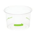 thumbnail image 2 of Basic Nature 16 oz Round Clear PLA Plastic To Go Deli Container - Compostable - 4 3/4" x 4 3/4" x 3" - 500 count box, 2 of 3