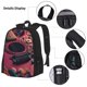 thumbnail image 3 of Easygdp Romantic Heart Guitar Mochila para Niños y Niñas con Set de Caja de Almuerzo y Estuche para Lápices 3 en 1, Mochila Escolar Estampada para Adolescentes, 3 of 7