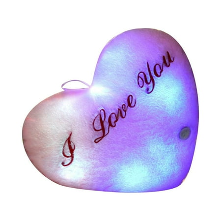 

2024 Home Colorful Luminous Pillow I Loveyou Confession Heart Shaped Pillow Home Decoration Valentine s Day Pillow
