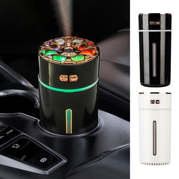 Plug-In Car Aroma Diffuser, 300ml USB Cool Mist Humidifier with Color-Changing Light for Car, Office, Birthday and Holiday Gift, Stocking Stuffer