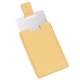 thumbnail image 1 of Espejo de bolsillo Uxcell de acero inoxidable irrompible, espejo compacto de maquillaje con funda de cuero PU (Amarillo, 2.56 x 3.74"), 1 of 7