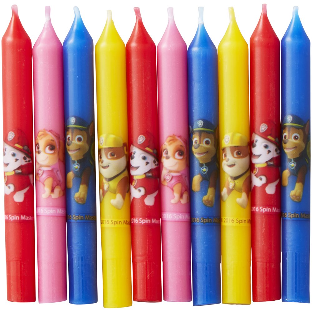 Wilton Nickelodeon Paw Patrol Birthday Candles, 10Count