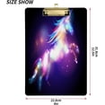 thumbnail image 3 of FMSHPON Galaxy Dazzle Unicorn Clipboard Hardboard Wood Nursing Clip Board and Pull for Standard A4 Letter 13x9 inches, 3 of 8