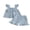 Blue, variant on BemeyourBBs Kids Toddler Baby Girls Summer Clothes 2 Pieces Waffle Knit Striped Fly Sleeve Bow Camisole Tank Top with Ruffle Shorts Set