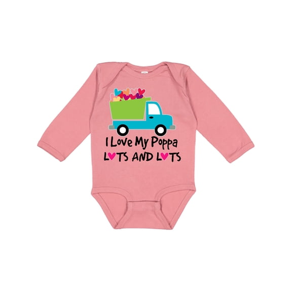Inktastic I Love My Poppa Boys or Girls Long Sleeve Baby Bodysuit