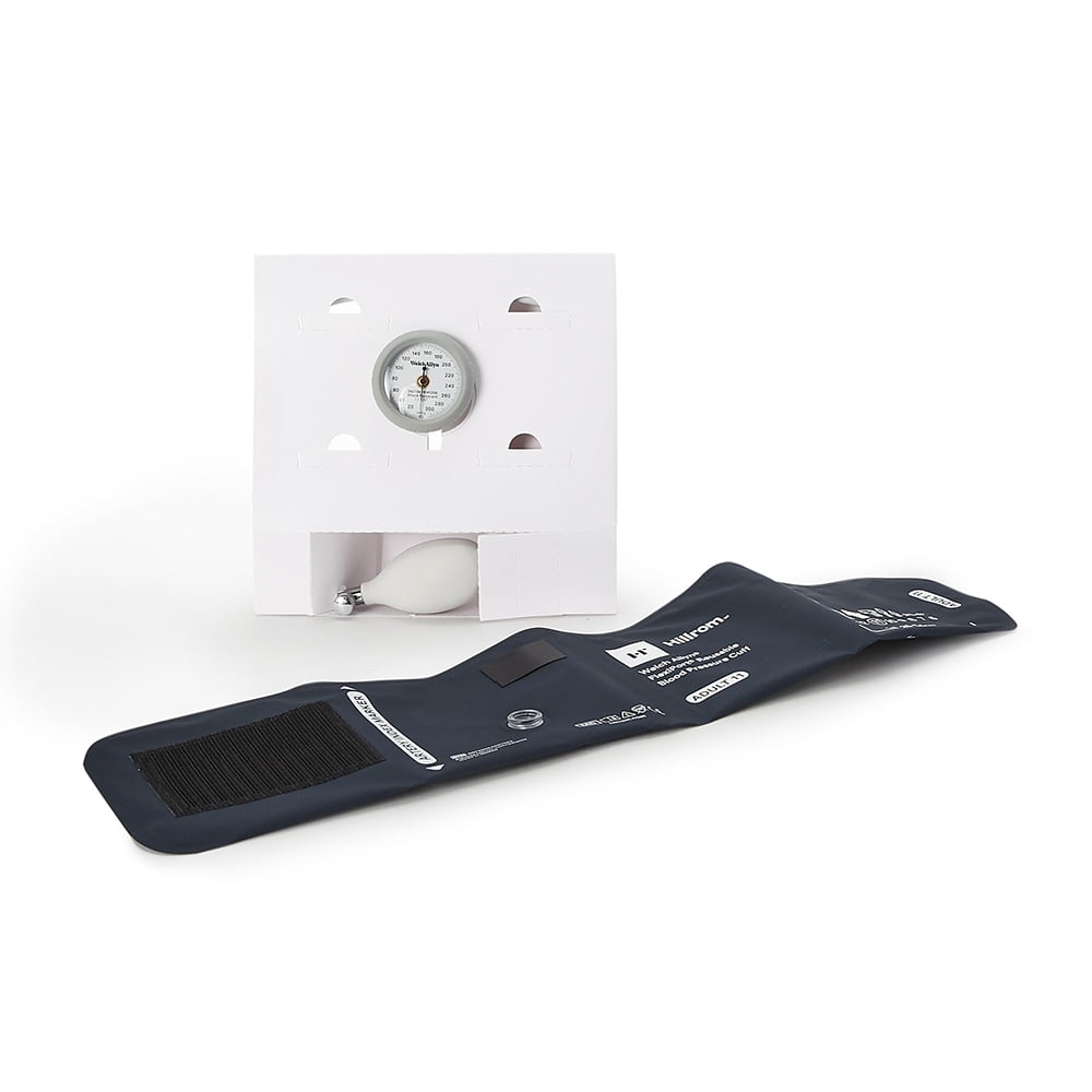 Welch-Allyn Aneroid Sphygmomanometer Unit DuraShock 1-Tube Pocket Aneriod Adult Size 11 Cuff- DS45-11