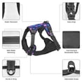 thumbnail image 3 of Vsdgher Blue Skull Rose Pattern Dog Harness,No Pull Pet Harness with Soft Padded Handle,Adjustable Reflective Vest with 2 Buckles,4 Slide Buckles,S-XL Medium, 3 of 4