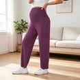 thumbnail image 3 of Bixock Maternity Pants High Waist Yoga Pants Over The Belly Lightweight Casual Loose Pregnant Pants Breathable Workout Daily Wear Maternity Clothings, 3 of 5