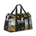 thumbnail image 2 of Easygdp Cute Prairie Cow Bolsa de Gimnasio, Bolsa de Viaje Duffel, Bolsa de Fin de Semana con Compartimentos, Bolsa de Mano para Noche, 2 of 7