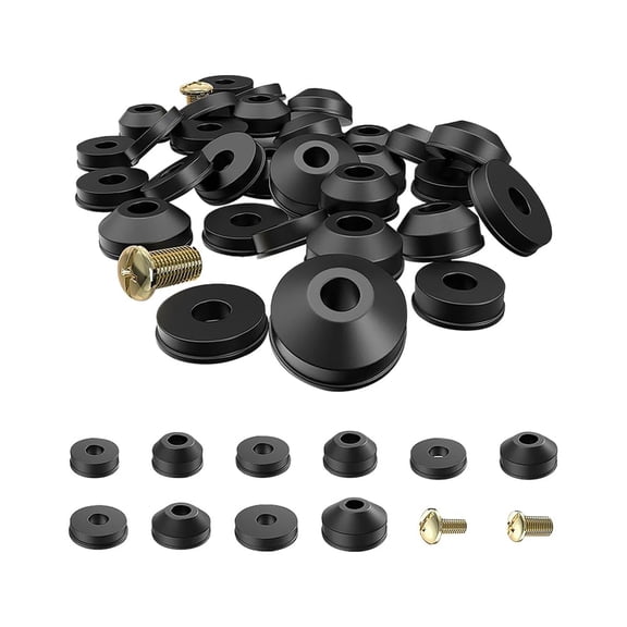 ZHZFKQ 58 Pcs Hose Bib Repair Kit Faucet Washer Assortment Kit Flat and Beveled Replacement Rubber Washers Faucet Leak Proof Sealing Gasket Outdoor Faucet Repair Kit with Brass Bib Screws