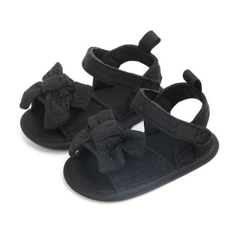 Summer Baby Girl Cute Bow Sandals Soft Sole Anti-slip Crib Shoes First Walkers Walking