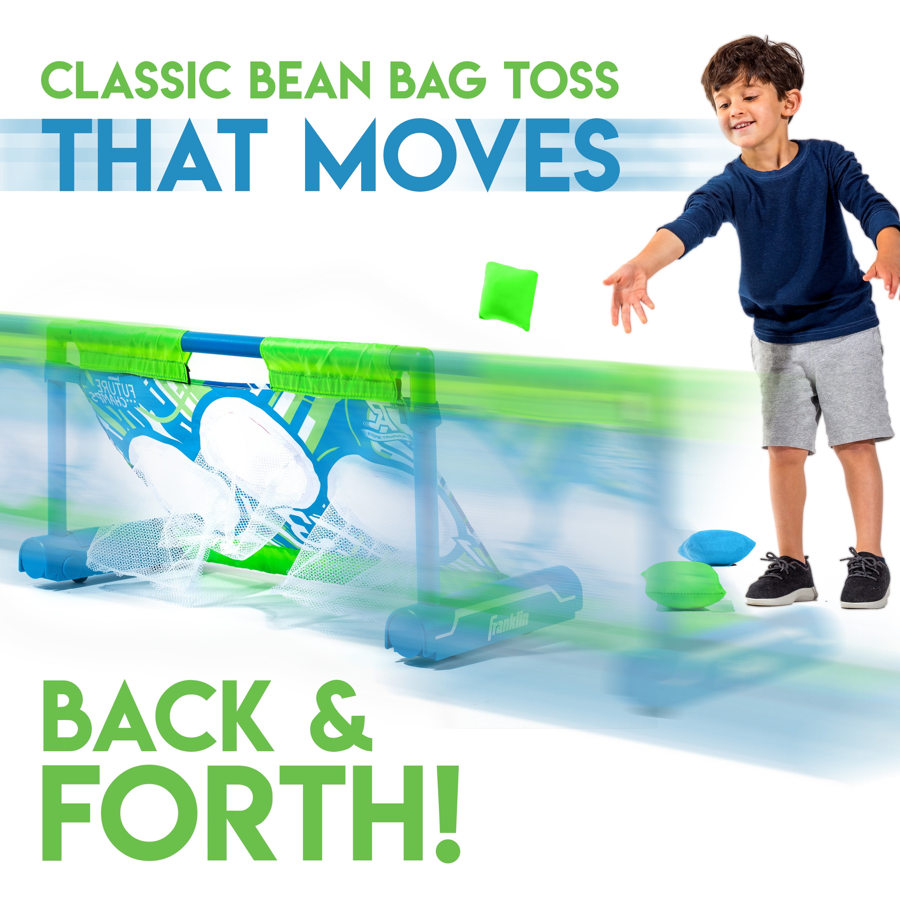 Franklin Sports Kids Bean Bag Toss - RunAway Moving Sport Game - 29 x 12 x 14.5 inches