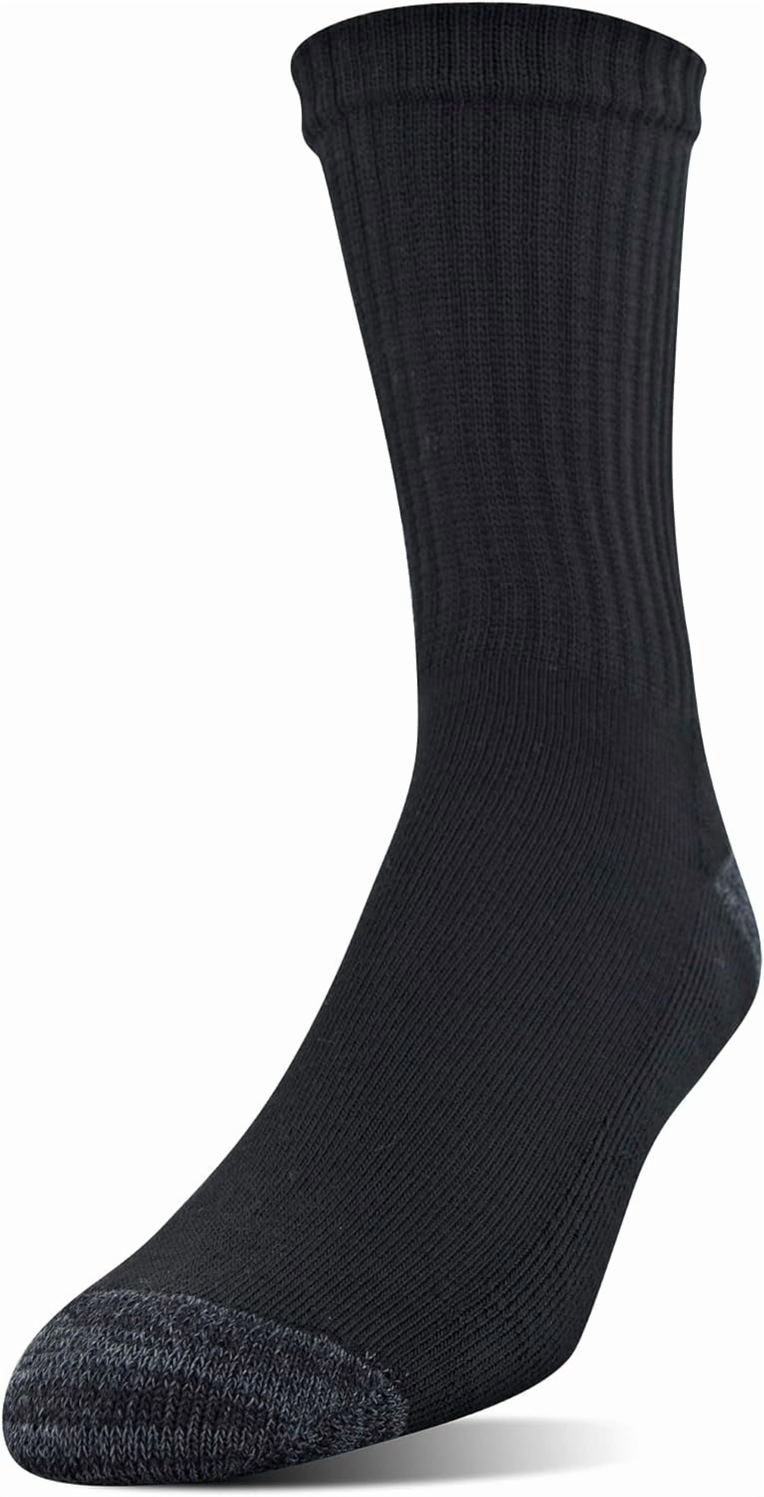 Gildan Men's Half Cushion Terry Foot Bed Mid-Crew Socks 12-Pack