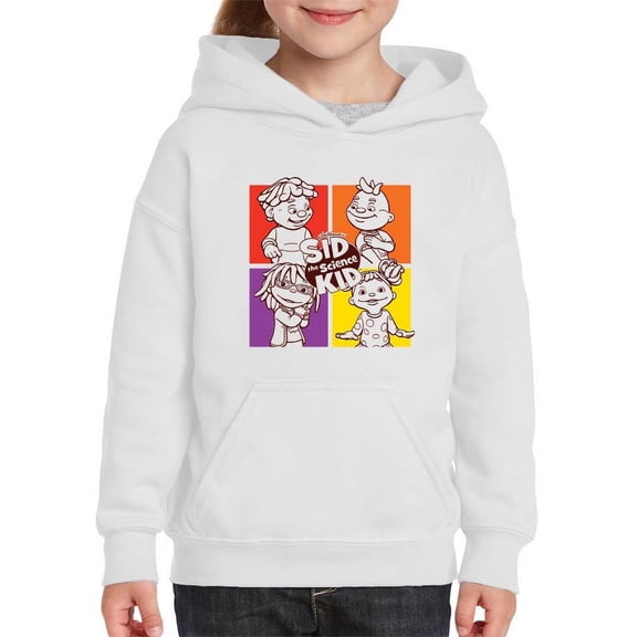Colorful Sid the Science Kid Character Graphic Youth's Hoodie